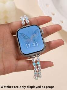 1 pieza Diadema para niñas con diseño de perla y lazo azul, se ajusta a tallas 8/9/10 - Multicolor - Ver 4