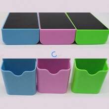Portapenne e portamatite magnetici multicolore - Supporto di stoccaggio in plastica leggero e facile da installare per lavagne, frigoriferi, armadi - Ottimo per forniture per ufficio domestico, aula, calamite da frigo carine, organizer per scrivania e cassetti - Scaffale portaoggetti in plastica facile da installare - Visualizzare 5