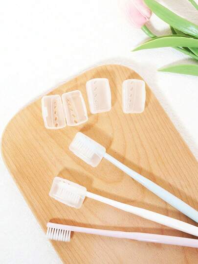10/5/3/1pcs Portable Toothbrush Holder, Keep Toothbrush Clean Anytime Anywhere. Toothbrush Head Protector, Clip Design, Unisex Travel Toothbrush Rack, Compact Anti-Dust, Maintain Toothbrush Freshness. Suitable For Most Manual And Electric Toothbrushes. Bathroom Accessory, Travel Essential, Applicable For Outdoor, Hotel, Back To School, Beach Vacation, Summer Holiday, School Supplies, Back To School Season, Etc.