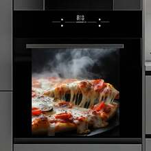 1pc 2D Detailed Cheese & Nut Pizza Decorative Sticker, Suitable For Kitchen, Oven, Dishwasher And Other Scenarios - one-size - View 2