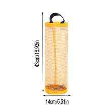 1pc Wall-Mounted Trash Bag Holder, Drawstring Design Shoe Storage Bag, Kitchen Plastic Bag Organizer Net Bag - View 2