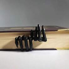 Spooky Halloween Demon Hand Bookmark For Books And Journals, Plastic Craft Desktop Decor And Home Accent, Gothic Reading Nook Accessory, Macabre Desk Ornament For Horror Enthusiasts, Unique Gift Idea For Desk, Shelf And Study Space, Eye-Catching Dark Aesthetic Bookmark Clip And Display Piece - Black - View 2