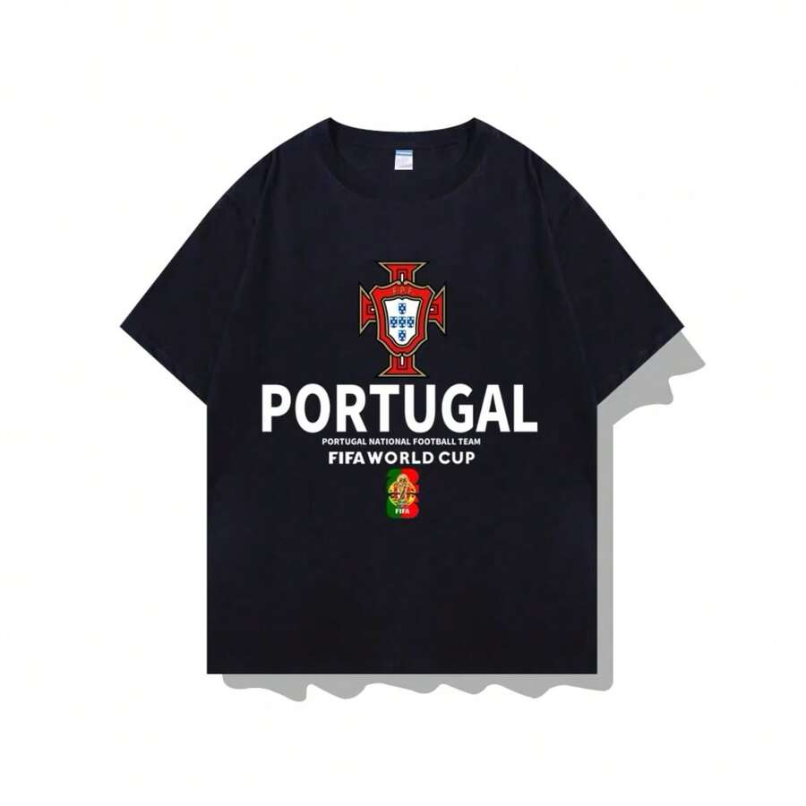 Portugal National Team 2026 FIFAs WorldCup Shield Graphic Tee. - Black - View 1