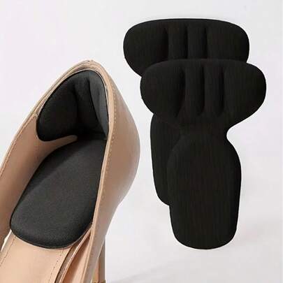 1 Pair Anti-Blister Heel Pads, Women's Shoe Size Reducer Inserts For Loose Shoes, Half-Size Adjustment Cushions For High Heels, Flats And Leather Shoes, Soft Comfortable Heel Protectors To Prevent Friction And Blisters, Invisible Self-Adhesive Shoe Pads For Daily Walking, Great For National Day, Bathroom, Scalp Massage, Back To School, Travel Vacation And Daily Life, Holiday Gift For Family And Friends