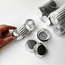 200pcs Chrysanthemum Cups, Round Aluminum Foil Bowls, Chrysanthemum Cup Baking Desserts, Snack Mold - View 4