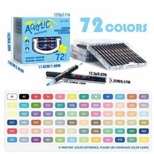 Bộ bút dạ acrylic hai đầu 12/24/36/48/60/72/100/120 màu, ngòi mềm & cứng, dụng cụ mỹ thuật cho học sinh, chống thấm nước, khô nhanh, không lem mực, hộp quà tặng nhiều kích cỡ. - Hộp xếp chồng bằng nhựa PVC năm 1989 - Xem 9