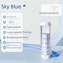 1Set Muscle Trainer Respiratory Trainer Stronger Lungs Lung Respirator Lungs Fitness Trainer Health Deep Breathing Trainer - Multicolor - View 5