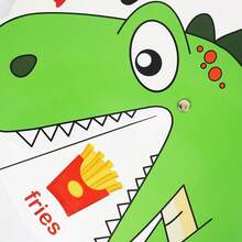 1个恐龙食物词汇学习转盘，儿童适用，“我喜欢/我不喜欢”句子构建转盘，语言学习课堂游戏教学辅助工具，教育文具，学校用品，返校季必备 - 彩色 - 查看 9