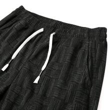 High-End Textured Wide Leg Pants Drawstring Elastic Waist Draped Slim Casual Trousers - màu đen - Xem 5
