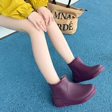 Giày đi mưa chống trượt thời trang dành cho nữ, giày ngắn chống thấm nước với đế cao su bền chắc, giày chống thấm nước cho người lớn. - Thường xuyên - Xem 8