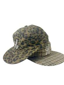 1pc Houndstooth Bohemian Casual Polyester Embroidered UV Protection Leopard Print Unisex Hip Hop Street Brim Baseball Cap, Suitable For Spring, Summer And Autumn - The Letter H - View 9