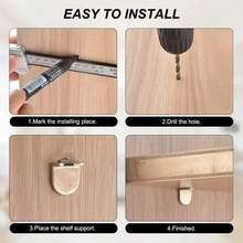 32PCS5mm L - Shaped Shelf Support Studs: Fix Wooden/Glass Boards In Cabinets, Ideal Furniture Bracket Holders - Multicolor - View 8