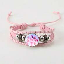 猎魔人女巫集会手链，时间宝石手链，粉色和黑色时尚百搭腕带 - 彩色 - 查看 5