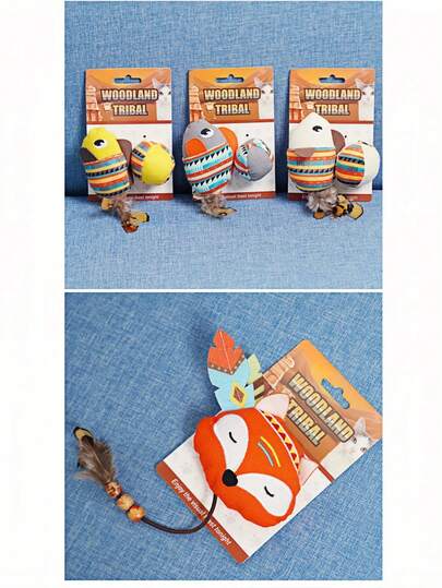 1pc Cat Self-Entertaining Chew Stick, Anti-Boredom Pet Toy, Multiple Colors Available