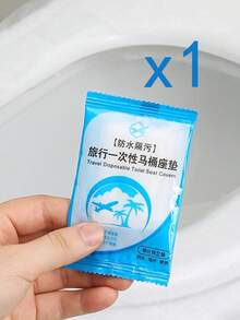 10-50 chiếc bọc bồn cầu dùng một lần, bằng nhựa, chống thấm nước, dùng trong khách sạn, đệm lót bồn cầu, giấy lót bồn cầu, đồ dùng du lịch - A - Xem 16