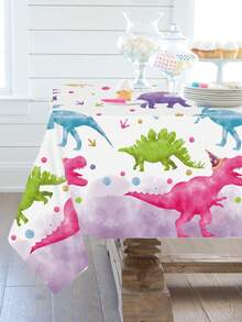 1件粉色恐龙桌布，婴儿派对装饰桌布，女孩生日装饰桌布，性别揭晓派对桌布，新生女宝宝派对桌中心装饰布，欢迎女宝宝派对摄影道具，第一颗牙主题派对用品，室内装饰，家居装饰，户外一次性桌布，粉色恐龙装饰，一周岁生日装饰，女孩生日礼物，派对礼品 - 粉紅色恐龍 - 查看 10