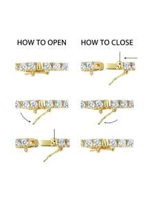 MDFUN 18K Gold Plated 5mm Princess Cut & Round Tennis Bracelet For Men Hip Hop Jewelry - square - View 9