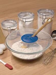 1pc Silicone Splash Guard, Suitable For Mixing Bowls, Prevents Splashing Of Egg, Batter And Sauce, Great For Christmas, Halloween, Thanksgiving And Valentine's Day Cooking Prep, Fits Manual And Electric Mixers, Splatter Cover - Multicolor - View 7