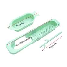 1pc Expandable Kitchen Sink Organizer Rack - Extendable Dish Drainer And Sponge Holder, Space-Saving Storage Solution - One Size - View 4