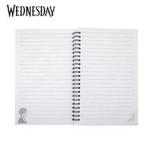 MGM 1PC Wednesday Officially Licensed Notebook Drawing Book Coil-Turned Pages Notepad Fashion Design Paper Composition Recording Daily Life Learning Supplies Movie Collectibles Birthday Christmas Gift - Grey - View 5