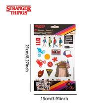 Bộ 1 miếng dán hoạt hình Stranger Things được cấp phép chính thức của Netflix, phụ kiện trang trí đàn guitar, đồ trang trí cốc nước tự làm, vật liệu trang trí cho nhật ký, sổ kế hoạch, sổ tay và hành lý. Miếng dán trang trí tự làm - Nhiều màu - Xem 2