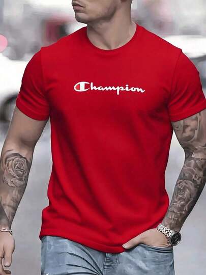 Imagen que representa la fuerza interior y la confianza del hombre moderno con letra blanca elegante y símbolo rojo que destaca el espíritu ganador perfecta para mostrar actitud y determinación camiseta de hombre talla grande 100% algodón