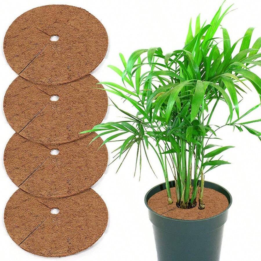 1pc Plant Pot Cover, 7.5/11.8/20 Inch Diameter Adjustable Round Flower Pot Soil Protection Cover, Anti-Cat Digging, Baby Mesh Pot Guard, Suitable For Indoor And Outdoor