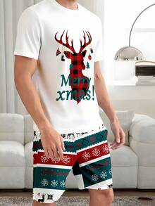 Ensemble de pyjama renne de Noël pour homme - Couleurs mélangées - Voir 2