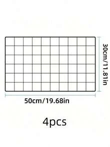 1pc Black/White Iron Wire Grid Wall Shelf With Ledge - Multi-Compartment Storage Rack For Home, Office, Dorm Decor - Space-Saving Photo, Plant & Accessory Display Board, Dorm Decor, Classic Design, Sturdy Structure, Hanging Shelf - Multicolor - View 13