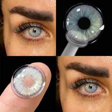 Lalens 6个月用量都市蓝自然色美瞳，小瞳孔设计，适合日常妆容和眼部美化，直径14.20mm，基弧8.6mm，含水量38%，防紫外线，放大双眼，色彩鲜艳，适合浅色和深色眼睛。 - 城市藍 - 查看 4