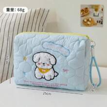 1pc Cute Puppy Portable Cosmetic Bag For Women Portable Large Capacity Skin Care Makeup Brush Storage Bag Travel Outing Toiletry Bag Multifunctional Cosmetic Bag Storage Bag Travel Business Travel Portable Storage Bag With Handle Make Up Bag Makeup Pouch Wash Bag Makeup Storage Durable Mothers Day Gift Holiday Essentials Mother Gifts - Multicolor - View 9