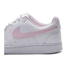 耐克女子运动鞋 W NIKE COURT VISION LO LE，轻便舒适简约休闲运动鞋 IB6652-101 - 白/泡沫粉 - 查看 8