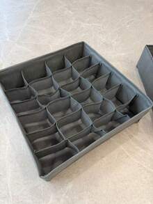 Grey Underwear Storage Box With Dividers - Grey - View 5