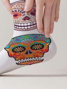 1 Pair Of April Fool's Day 360 Digital Print Funny Skeleton Fashion Men's And Women's Socks - Multicolor - View 6
