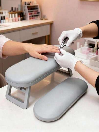 Gối kê tay làm móng gấp gọn bằng nhựa ABS, đệm đỡ tay di động với khung ABS bền chắc, thiết kế hỗ trợ cổ tay tiện dụng cho tiệm làm móng, nối mi, làm móng chân, bề mặt dễ lau chùi đạt tiêu chuẩn chuyên nghiệp, thích hợp làm quà Giáng sinh, sinh nhật, ngày Valentine cho kỹ thuật viên làm móng, nghệ sĩ nối mi, sinh viên, người mới bắt đầu.