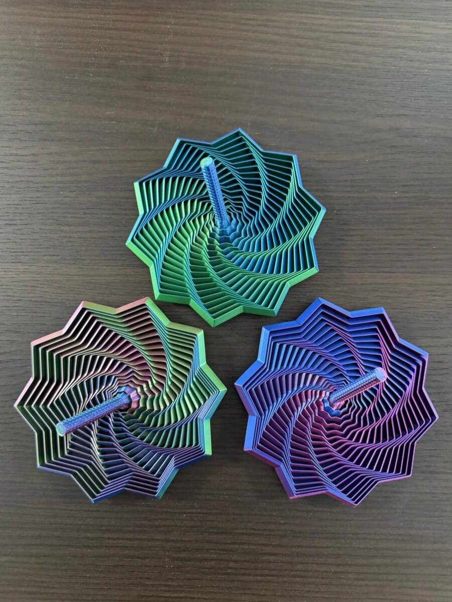 3D Printed 11cm Sensory With Handle, Hypnotic Visual And Stress Relief Toy, Satisfying Visual Experience, Office Stress Relief Toy, New Year Gift