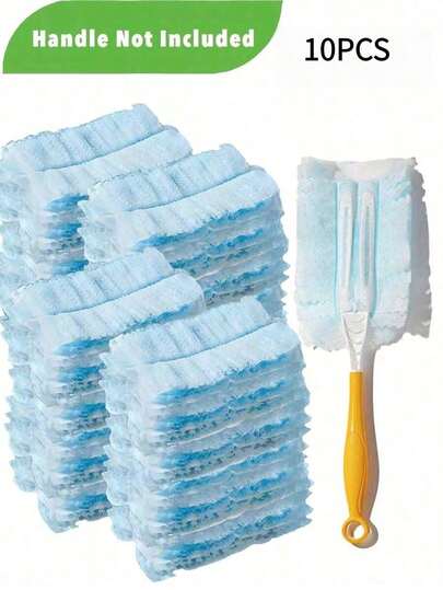 1 Pack(10pcs) Disposable Duster Refills, Electrostatic Duster Heads - Effortless Dust Removal Electronics, Furniture, Blinds, And Ceiling Fans – (Handle Not Included) - Cleaning Supplies, Cleaning Accessories