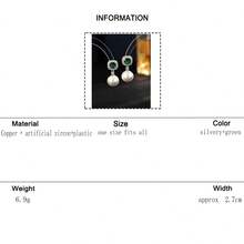 KMT 2 đôi bông tai hợp kim đồng đính đá Cubic Zirconia và ngọc trai giả, kiểu dáng hình học thanh lịch, phụ kiện thời trang cao cấp dành cho nữ, phù hợp cho tiệc tùng và các dịp lễ hội. - Ngọc trai vuông - Xem 12
