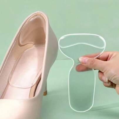 4D Silicone Anti-Friction Heel Protector, Women Shoe Heel Grips, Prevent Slipping & Rubbing, Raise Shoe Size By Half, Heel Cushion Pads