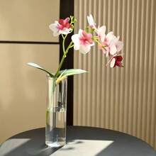 12/10/14个装塑料条纹花瓶，透明花瓶，适用于母亲节、父亲节、情人节、派对、各种花束展示、节日和家居装饰，也可用于桌面装饰、婚礼、家庭晚宴等场合。 - 無色 - 查看 3