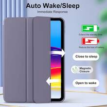 1pc Silicone Soft Case/Full Edge Protection/Honeycomb Texture Cooling/Protective Cover, Compatible With Ipad (10th Gen)/ 11 1A16 (2025) - Lavender - View 4