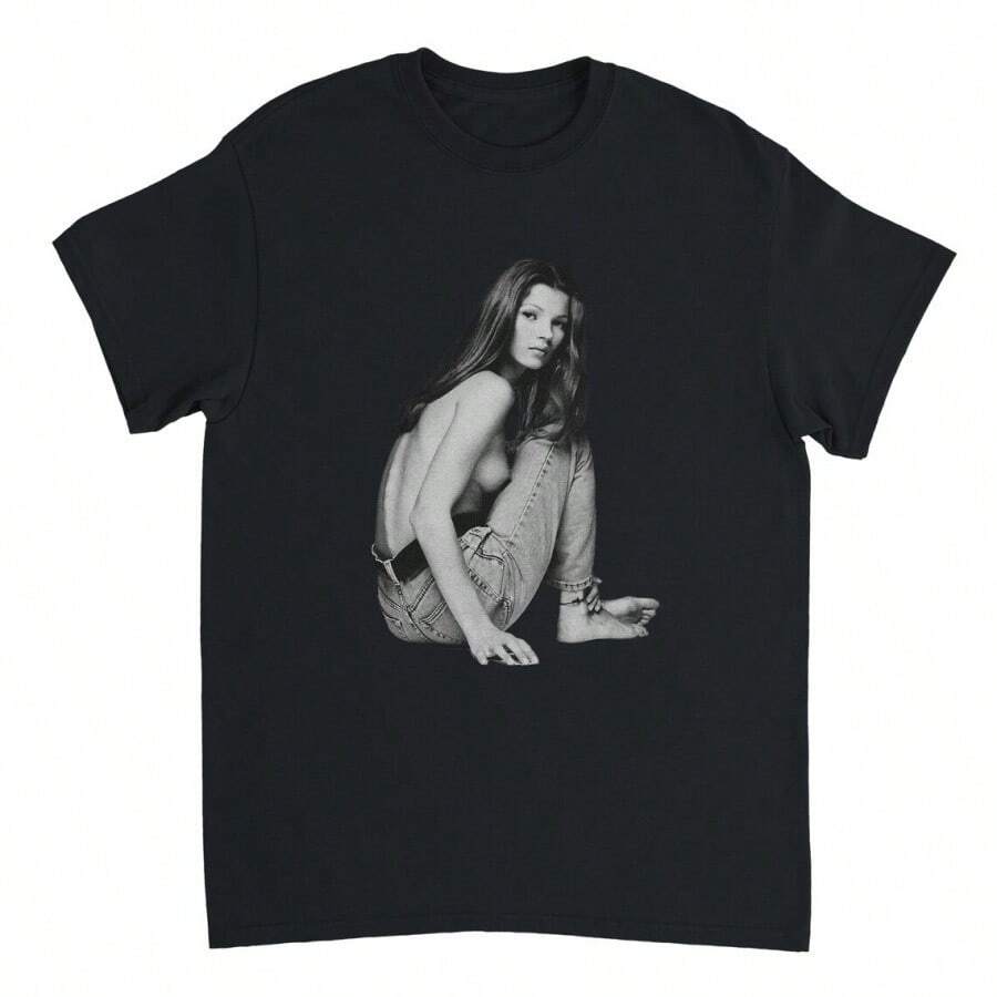 Kates Mosss Vintage Jaren 90 Jeans Ad Soft Shirt T-Shirt Black - màu đen - Xem 1