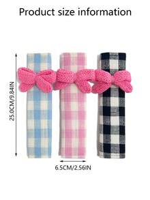 1件装格子蝴蝶结汽车安全带护垫，安全带肩垫套，防滑舒适 - 護肩 - 查看 10