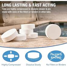 3-Inch Stabilized Chlorine Tablets For Swimming Pools, 99% Pure Tri-Chlor 90% Available Chlorine, Long-Lasting Slow-Dissolving UV-Protected, Individually Wrapped 10lb Bucket - 10 Lb. - View 3