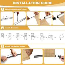 HDPE Shade Cloth For Vertical Awning, Aluminum Tube With Wireless Crank Operation, Vertical Awning, HDPE Shade Cloth For Patio Pergola, Balcony Awning - 卡其色 - 查看 6