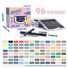 Bộ bút dạ acrylic hai đầu 12/24/36/48/60/72/100/120 màu, ngòi mềm & cứng, dụng cụ mỹ thuật cho học sinh, chống thấm nước, khô nhanh, không lem mực, hộp quà tặng nhiều kích cỡ. - Hộp xếp chồng bằng nhựa PVC năm 1989 - Xem 12