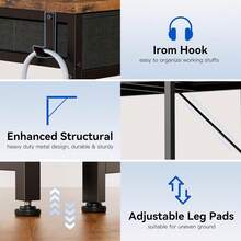 40 Inch Small Office Computer Desk With 2 Drawers & Headphone Hook - Compact Writing Desk For Home Office, Study Or Work, Modern Space-Saving Design For Small Spaces, Pure Vintage - A - View 2