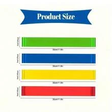 1 dây kháng lực đàn hồi, thích hợp dùng cho ghế, bàn làm việc, đai eo co giãn, tập thể dục toàn thân, giãn cơ mông, chân và tay, Pilates, dây tập chân trong lớp học và văn phòng. - View 4