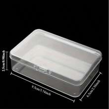 15 Transparent Lidded Card Boxes, Durable Stackable Mini Storage Boxes For Storing Playing Cards, Business Cards, Cards, Clips, Etc., Saving Desktop Space, Suitable For Home And Office Use, Card Storage Box, Desktop Drawer Organizer Box, Household Storage Container - Clear - View 7