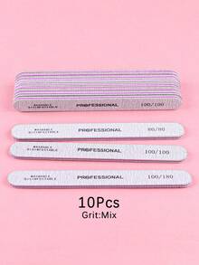 灰白相间指甲锉，直锉，美甲护理工具 - 淺灰色 - 查看 13